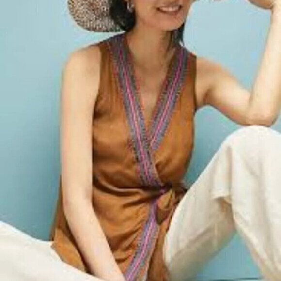 Anthropologie Maeve Liviana Tunic Wrap Sleeveless Top XS - Picture 2 of 11